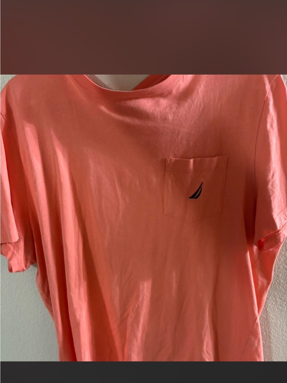 Nautica Coral Short Sleeve Pocket Crew Tee
